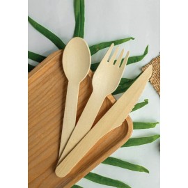 WOODEN CUTLERY SET
